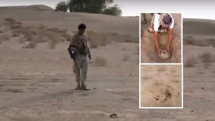 هندسية المشتركة تفكك شبكة ألغام حوثية في محيط مطاحن البحر الأحمر بالحديدة