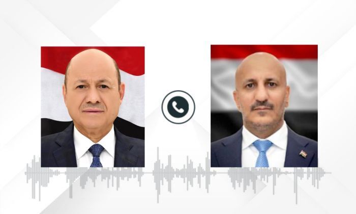 طارق صالح يتلقى اتصالاً هاتفياً من العليمي للاطلاع على آثار المتغير المناخي في الساحل الغربي