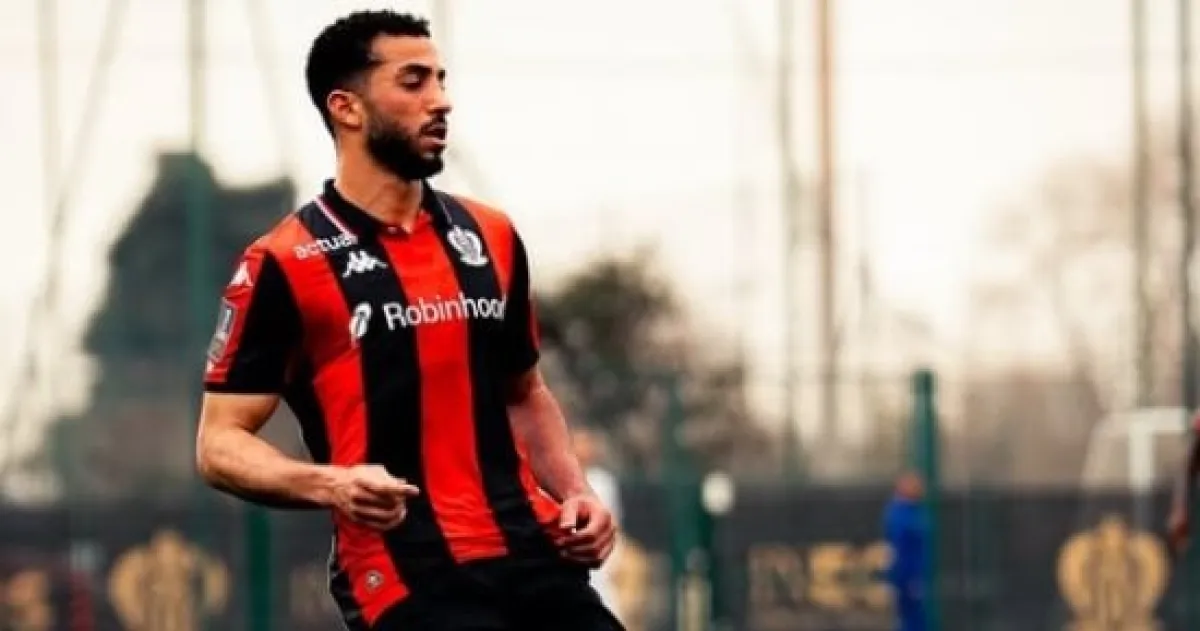 محمد عبد المنعم أساسي مع نيس ضد ستراسبورج في الدوري الفرنسي