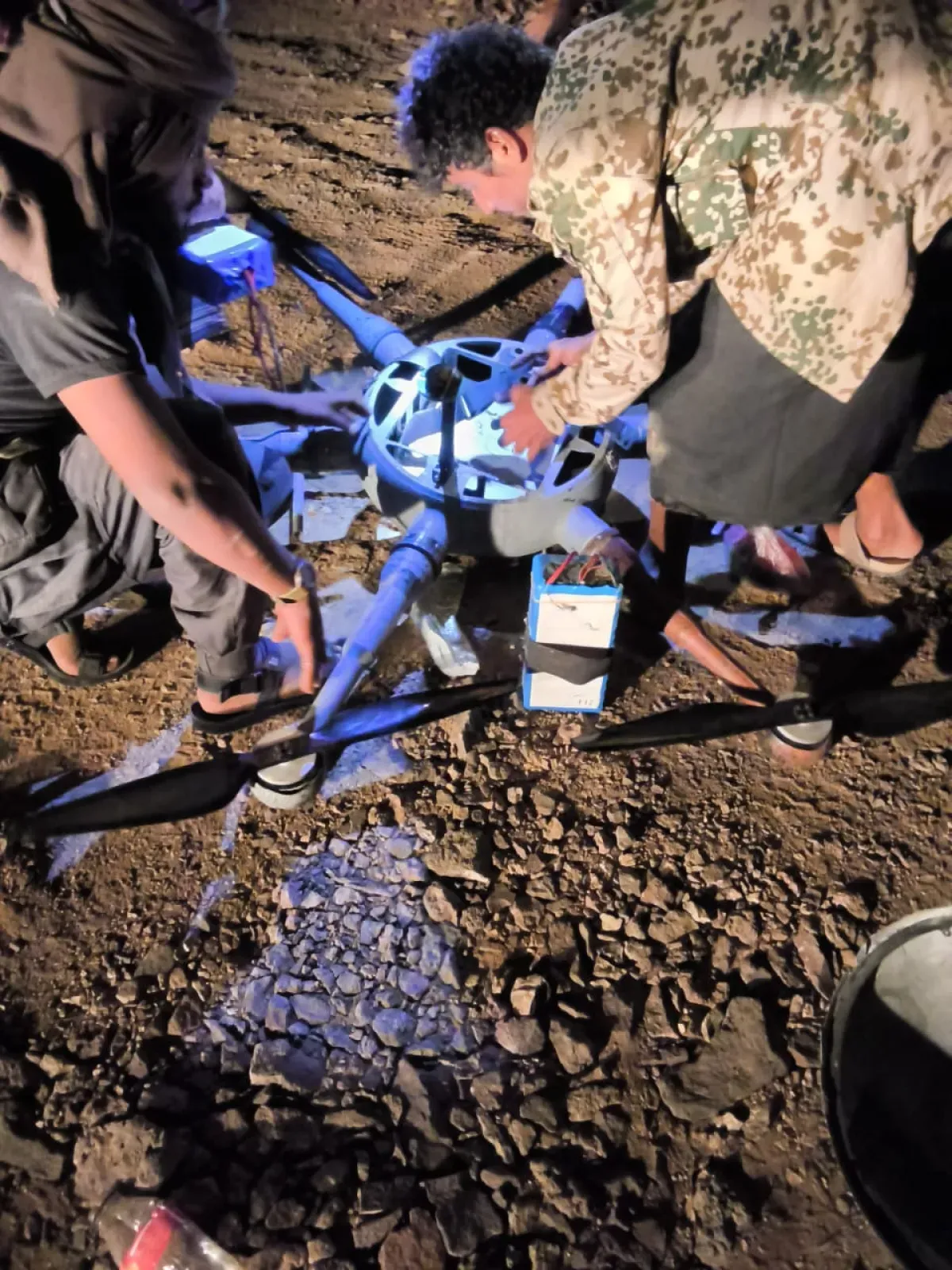 المقاومة الوطنية تسقط مسيرة حوثية هجومية في تعز