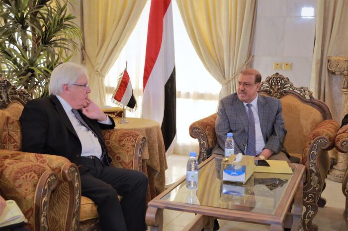 رئيس مجلس النواب يلتقي مبعوث الأمم المتحدة الى اليمن