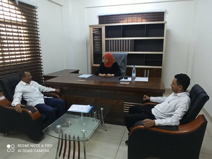 عدن.. المدير التنفيذي لصندوق المعاقين تلتقي مدير  صندوق المعاقين بمحافظة الضالع