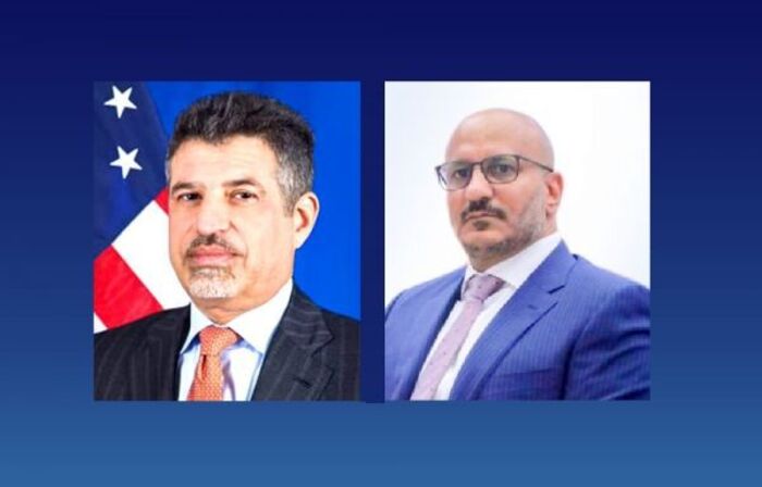 العميد طارق صالح يناقش مع السفير الأمريكي مستجدات جهود السلام في اليمن
