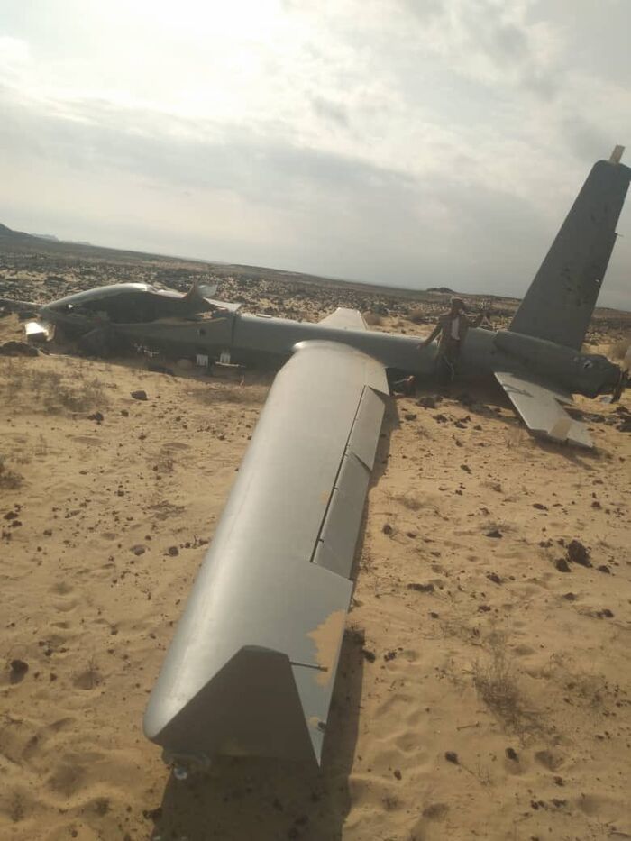 سقوط طائرة استطلاع غامضة في أبين