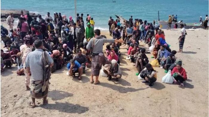 إحباط محاولة تهريب 164 مهاجراً إفريقياً قبالة سواحل لحج
