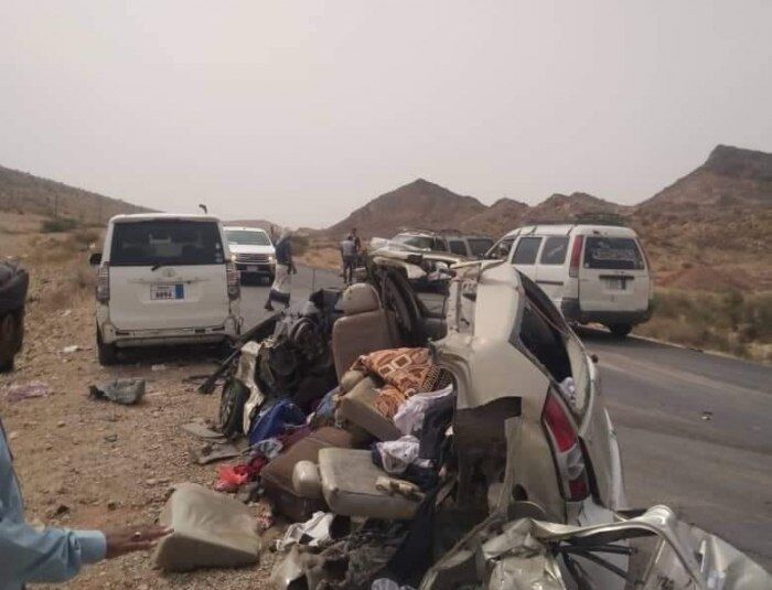 حادث مروري يودي بحياة أسرة كاملة في شبوة "صور"