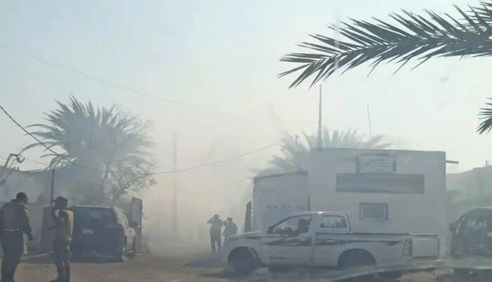 اندلاع حريق هائل في مبنى وزارة الداخلية بعدن